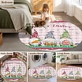 thumbnail image 5 of Round Area Rug 6 Ft, Gnomes Easter Washable Non-Slip Circle Carpet for Living Room/Bedroom, Eggs Tulips Spring Floral Pink Plaid Low-Profile Indoor Mats Collection Rugs for Residential, 5 of 7