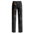 thumbnail image 5 of Fabrcox Halloween Women's Pajama Pants Funny Ghost Pumpkin Candy Sleep Pants Women Fall Winter Festival Soft Women's Lounge Pants Black L, 5 of 5