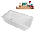 thumbnail image 4 of 59" Streamline B-348-114-BBR Soaking Freestanding Tub and Tray With Internal Drain in Brushed Brass, 4 of 10