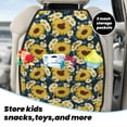 thumbnail image 5 of Kdxio Sunflowers Print 2 Pack Car Kick Mat Seat Cover Back Protector Mat with Pockets for Organizer Backseat Protector and Storage Anti Kick Pad for Vehicles, 5 of 9