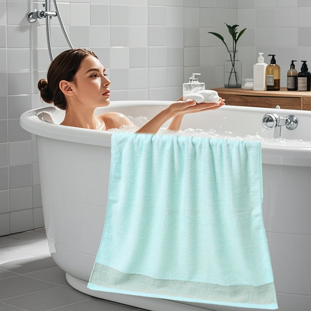 Back To Back Wide Broken Bamboos Fiber Bath Towel Thickened Adult Bath Towel Soft And Absorbent
