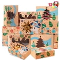 thumbnail image 6 of Joyfy 12 Pcs Foiled Christmas Cookie Boxes with Window 8.5" x 5.75" x 2.75", Treat Boxes for Pastries, Cupcakes, Brownies, Gift-Giving, Doughnut and Cookie, Brown Kraft Bakery Boxes, 6 of 10