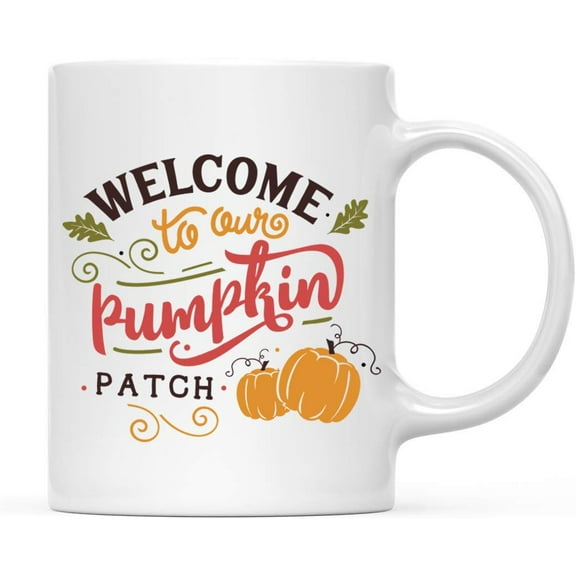 Koyal Wholesale Fall Autumn Season 11oz. Coffee Mug Gift, Welcome to Our Pumpkin Patch, 1-Pack