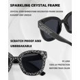 thumbnail image 5 of Gafas de sol con forma de ojo de gato y estrellas de cristal brillante vintage para mujer, gafas de sol con purpurina novedosa, 5 of 5