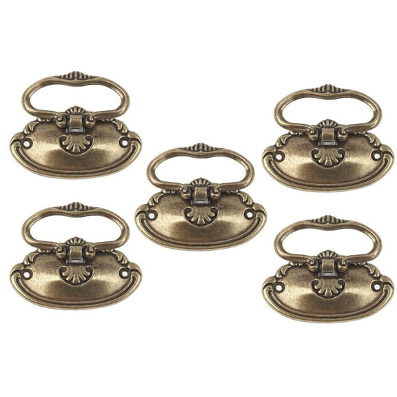 5pcs Vintage Zinc Alloy Cabinet Knobs,Retro European Style Drawer Handles for Furniture,Jewelry Box,Cabinets (Bronze)