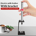 thumbnail image 2 of Cafetera eléctrica para espumar leche, batidora de mano, batidora de espuma molida, tipo batidor de huevos, práctica con soporte, 2 of 3
