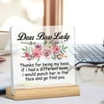 thumbnail image 6 of Best Boss Lady Gifts for Women, Thank You Gifts for Boss Lady, Boss Lady Appreciation Gift, Dear Boss Lady Acrylic Desk Sign Decor 4x4 Inch, 6 of 7