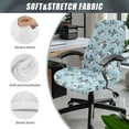 thumbnail image 6 of Renewold Shark Blue Office Chair Cover Stretch Desk Chair Cover with Elastic Bottom Removable Office Computer Chair Cover for Armrest Chairs Home Office Decor, L, 6 of 7