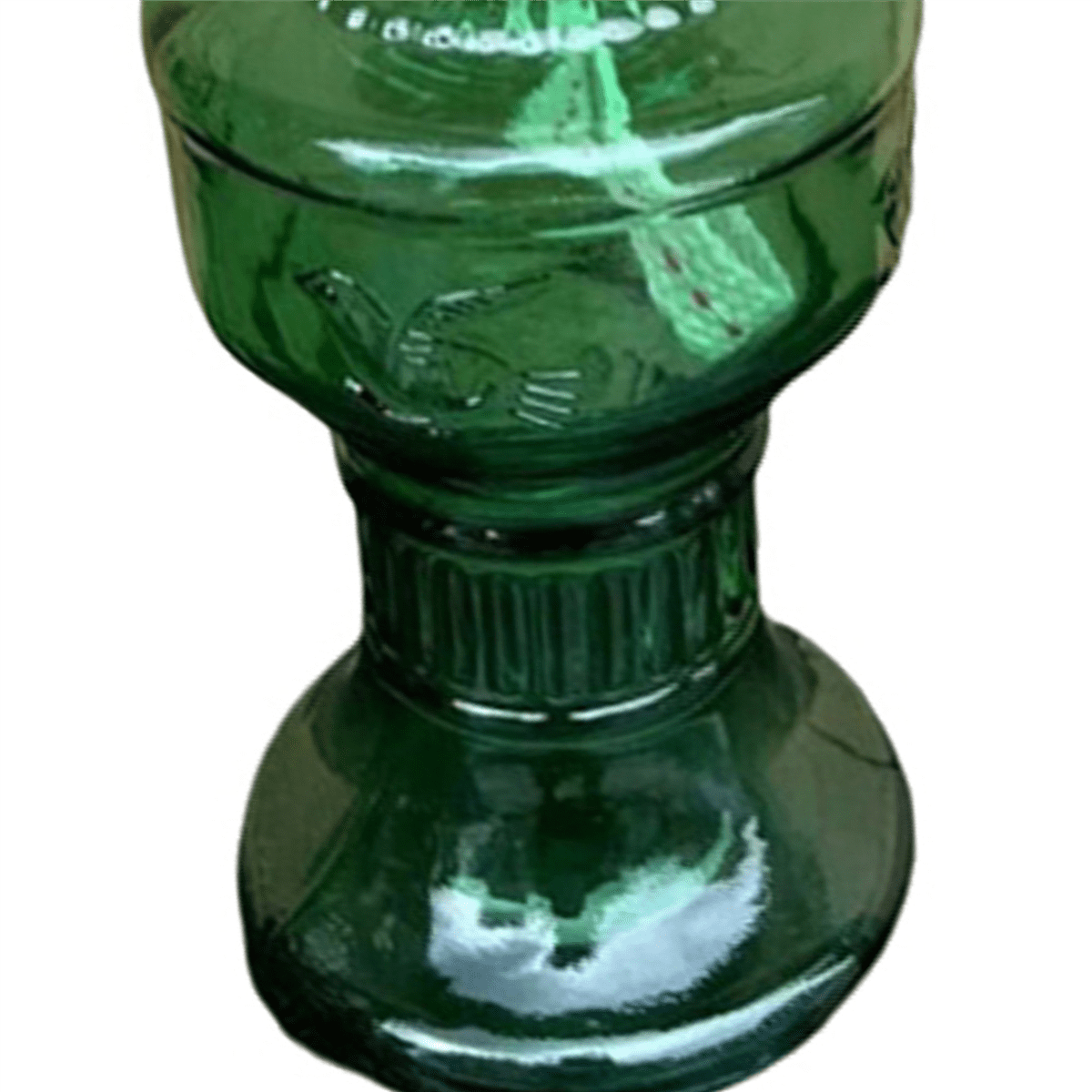 2X Rustic Oil Lamp Vintage Glass Coal Lamp Oil Lamps for Indoor Use Home Decor Lighting Oil Lantern Green
