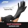 thumbnail image 4 of EPPCO Grease Bully 6-Mil Black Nitrile Gloves Disposable Powder Free, Latex Free Textured Superior Grip Glove for Mechanics, 4 of 6