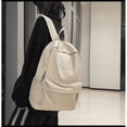 thumbnail image 4 of Mochila escolar ligera para mujeres y hombres, mochila informal de viaje para ordenador portátil, mochilas universitarias y secundarias, color beige, 4 of 5