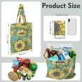 thumbnail image 5 of Retro Sunflower Graphic Foldable Tote - Eco-Friendly & Washable Reusable Shopping Bag for Everyday Use, 5 of 5
