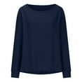 thumbnail image 5 of Casual Women's Tops Fashion Plus Size Women's Solid Color Long-sleeved Pullover Casual Fashion Top, 5 of 6
