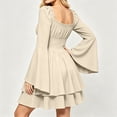 thumbnail image 4 of Gothic Medieval dress for women Plus Size Halloween Dresses Square Neck long sleeve Witch Cosplay Dress, 4 of 9