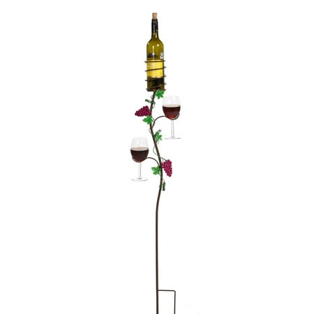 - Picnic Plus Grapevine Double Glass/Bottle Holder Ground Stake