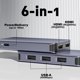 thumbnail image 4 of Hub USB-C THANDBLE 6 en 1 con doble HDMI 4K y carga PD de 100W, 4 of 7