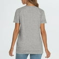 thumbnail image 5 of Lenpel T Shirts for Women Soft Casual Short Sleeve Crew Neck Tunic Tee Tops Trendy Summer Clothes, 5 of 7