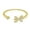 H, variant on Twelve Constellations Electroplated Ring, Rose Gold Tone Lady Open Band, Zodiac Sign Design Jewelry, Personalized Horoscope Accessory