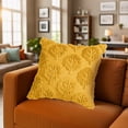 thumbnail image 4 of Housse de Coussin Décorative Motif Feuille Texturée pour Canapé Lit Salon Saisonnier Maison Douce pour Usage Intérieur, 4 of 6