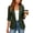 #0112-Green, variant on Womens 3/4 Ruched Sleeve Blazer Open Front Work Office Jacket with Pockets Casual Lightweight Cardigan Blazer