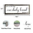 thumbnail image 5 of Dazingart Farmhouse Dining Room Wall Decor, Give Us This Day Our Daily Bread, Rustic Wooden Prayer Sign Ktchen Wall Sign Decor, God Scripture Wall Hanging Art, Bible Verse Quotes Plaque (Matthew), 5 of 5