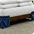 thumbnail image 3 of Bare Home  Adjustable Wrap Around Bed Skirt Twin - Dark Blue, 3 of 5