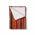 thumbnail image 2 of Geometric Soft Flannel Fleece Blanket, Vertical Tiny and Thick Lines Striped Retro Style Graphic Pattern Artwork, Cozy Plush for Indoor and Outdoor Use, 60" x 80", Red Brown Yellow, by Ambesonne, 2 of 6