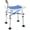 Blue - FX, variant on Modundry Stable Shower Stool for Seniors and Elderly Adults, Compact Adjustable Bath Seat with Reinforced Frame, Padded Seat, 350 lb Capacity