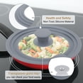 thumbnail image 3 of Uxcell 1 Pack Universal Lid for Pot Fit 9.5, 10, 11 Inch Diameter Cookware, Gray, 3 of 6