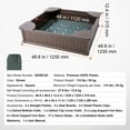 thumbnail image 6 of KFFKFF Sandbox with Lid, 48.6x48.6x12.4 inch Square Play Area, Durable HDPE Sandpit with Seating at Corners and Protective Bottom, Outdoor Sandbox for Children, Ideal for Garden, Beach, Park, 6 of 9