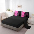 thumbnail image 5 of Homewish Queen And King 7-Piece Twin Bedding Sets,Princess Crown Bedding Comforter Set,Pink Black Sheet Sets For Girl Kids,Ultra Soft Home Decor Reversible, 5 of 8