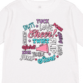 thumbnail image 4 of Inktastic Cheer Word Salad with Megaphone and Stars with Black Outline Girls Long Sleeve Toddler T-Shirt, 4 of 5