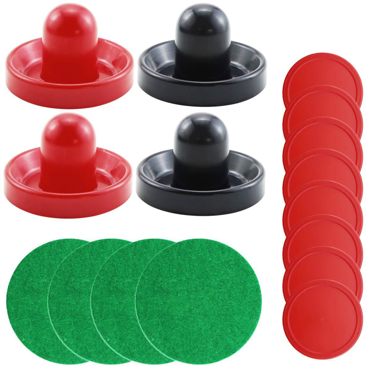 Details about   4Pcs Air Hockey Table Goalies with 4pcs Puck Felt Pusher Mallet Grip Red 