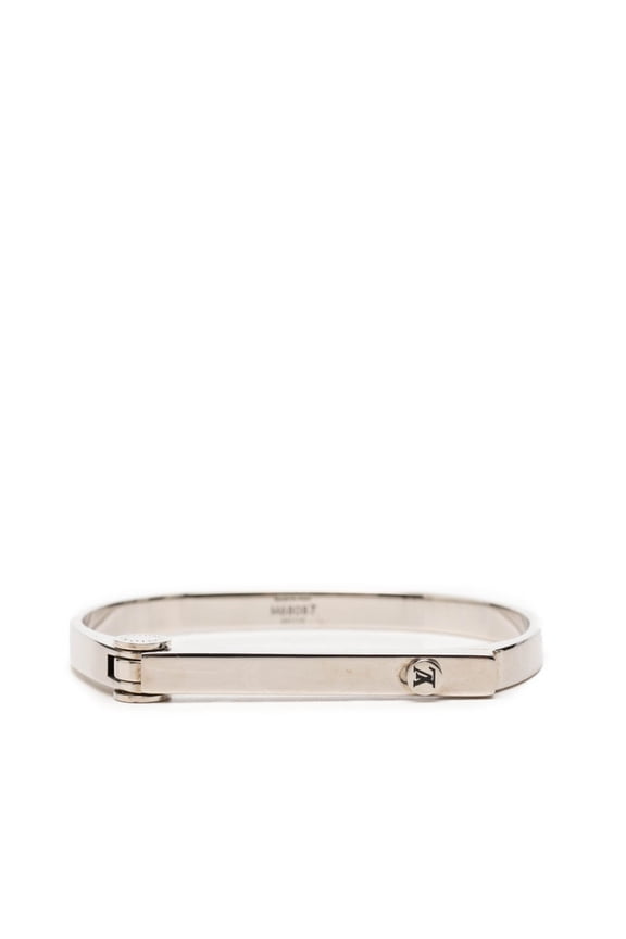 Pre-Owned Louis Vuitton LV Lock Bracelet M68087 Silver Metal Women's LOUIS VUITTON