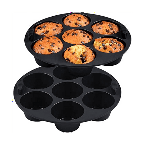 Qtmnekly Silicone Muffin Pan for Air Fryer,Oven, Pot 8.4Inch Reusable