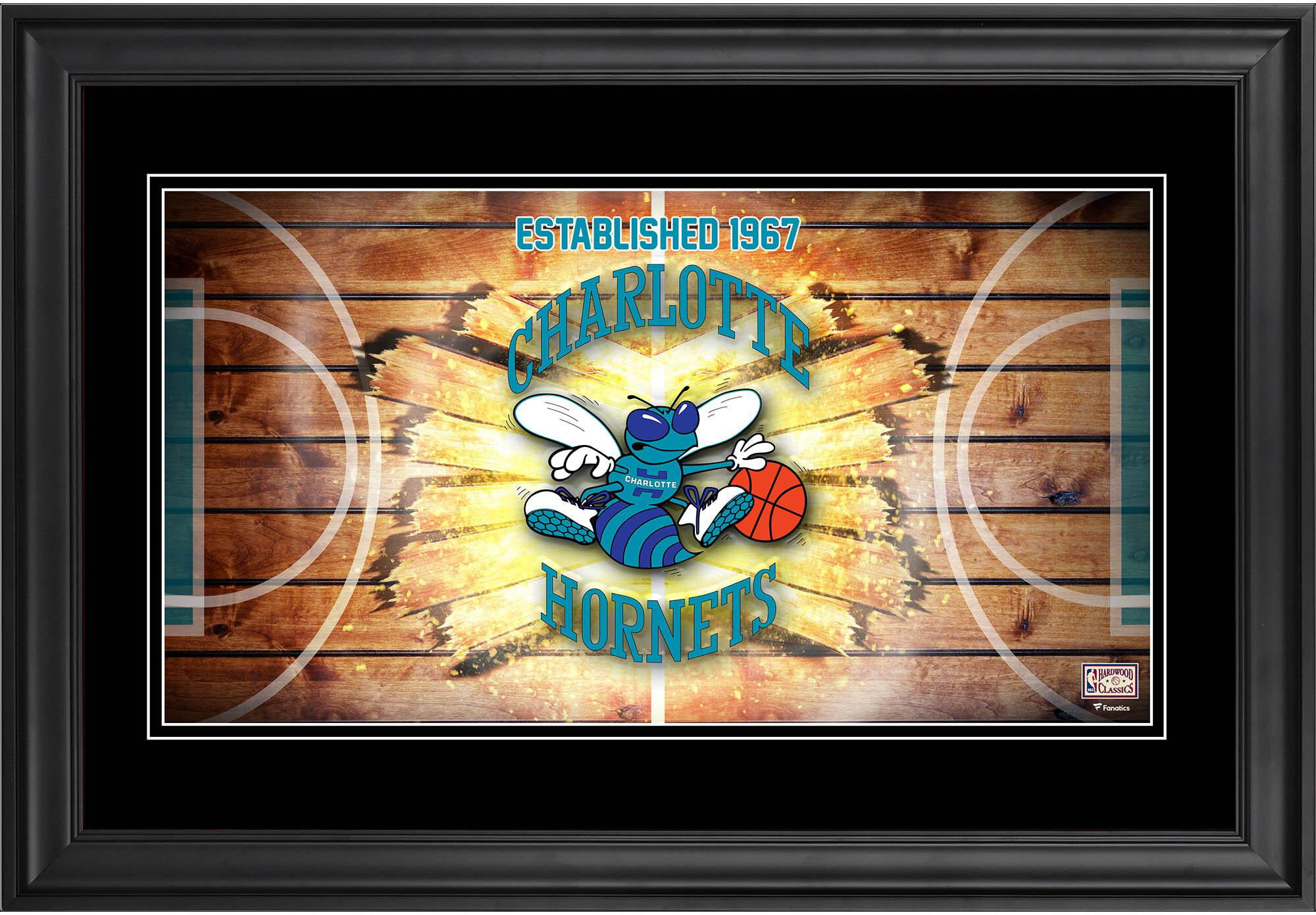 NBA Charlotte Hornets - Logo 20 Wall Poster with Wooden Magnetic Frame,  22.375 x 34 