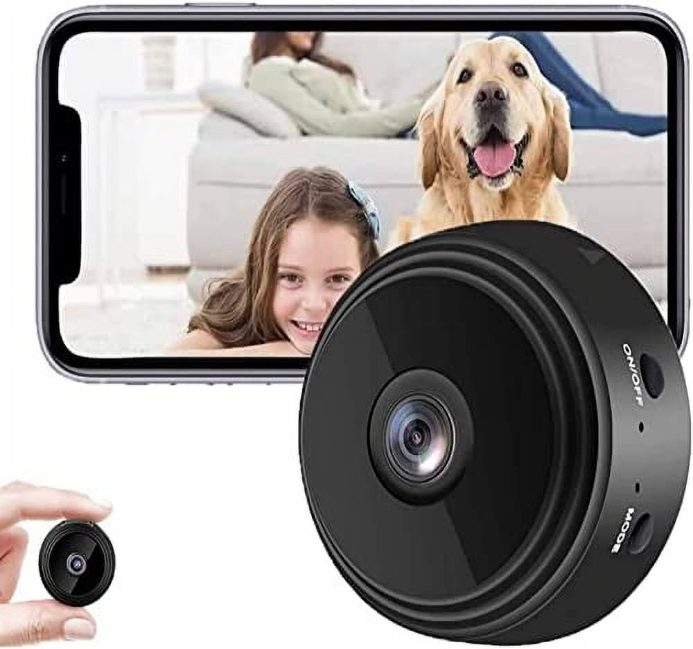 Ratfeit Mini Security Camera, Wireless Wifi Camera 1080p Full HD, With 6 Ir LED Lights, Micro Cam Video Audio Recorder Camcorder Night Vision and Smart Motion Detection Camera