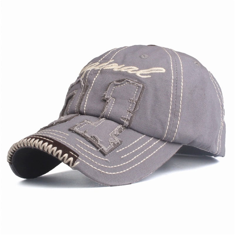 distressed denim cap