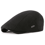 Men's Winter Hat Fashion Newsboy Hat Velvet Warm Beret Retro Casual Dad Hat Flat Top Hat