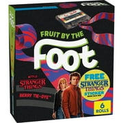 Fruit by the Foot Fruit Flavored Snacks, Stranger Things, Berry Tie-Dye, 6 Count, 4.5 oz