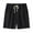 Black, variant on Mchoice Mens Shorts Summer Thin Mid-waist Cotton Beach Pants Casual Solid Color Dstring Five-point Sports Shorts