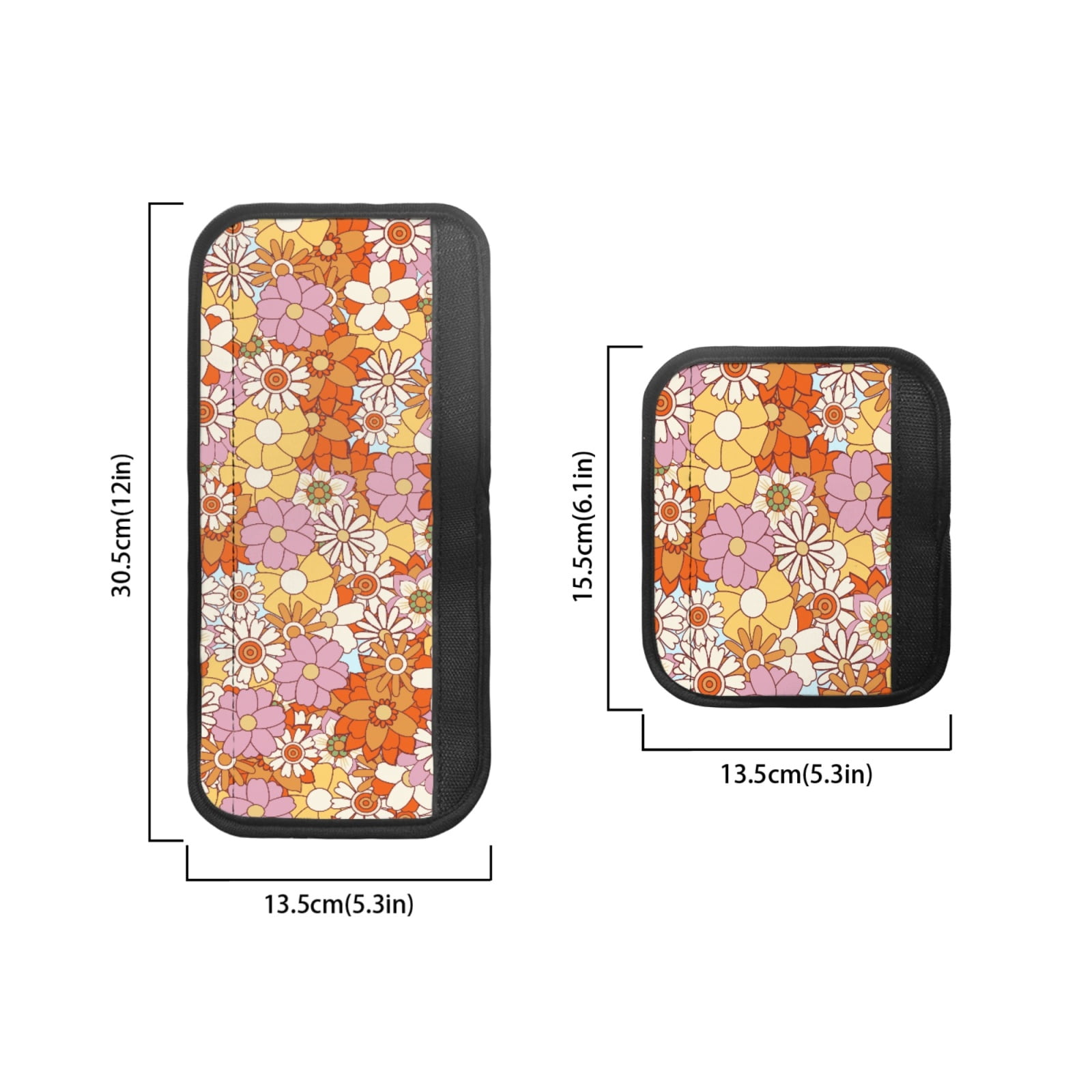 SEANATIVE Refrigerator Door Handle Covers Set of 6 Kitchen Electrical Appliances Handle Protector Anti-Slip Fridge Microwave Oven Decor and Accessories, Daisy Hippie Flowers