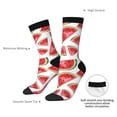 thumbnail image 6 of Honeii Hand Drawn Watermelon Print Adult Socks,Crew Socks,Casual Calf Socks,Daily Wear Socks for Men & Women, Perfect for Sports, Casual and Everyday Use, 6 of 6