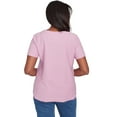 thumbnail image 2 of Alfred Dunner Womens Petite Solid Textured Short Sleeve Tee, 2 of 4