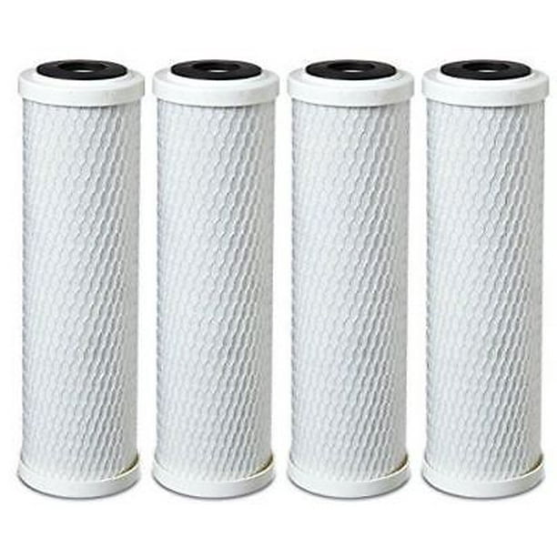 4Pack Universal 10 Inch Carbon Block Filter Cartridge for Whole House