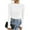 White, variant on PRETTYGARDEN Womens Tops Fall Long Sleeve Fitted T Shirts Waffle Ruched Crop Shirt Basic Knit Workout Y2k Clothes