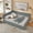 Grey + Velvet + Foam, variant on [Luckynote]Queen Size Upholstered Tufted Bed Frame, Sofa Bed Frame with Comfortable Backrest and Armrests, Queen Size Bed for Bedroom, Living Room,Velvet, BLACK