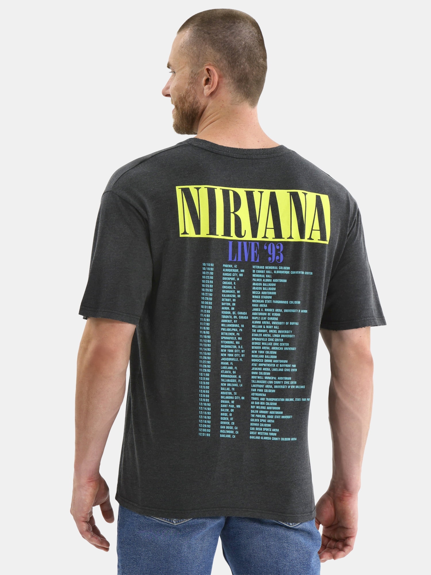 Nirvana Men's & Big Men's Graphic Tee Shirt, Sizes XS-3XL