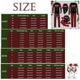 thumbnail image 3 of Family Christmas Pajamas Matching Sets Casual Graphic Xmas Glass Printed Plaid Long Sleeve and Pants Outfits Cozy Crew Neck PJ Loungewear Kids Red 4-5 Years, 3 of 3