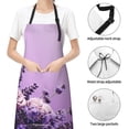 thumbnail image 6 of Fuzoiu Lavender Roses Arrangement Print Adjustable Waterproof Apron with Pockets,Waterproof Apron for Cooking, Gardening, and Art Projects, 6 of 8